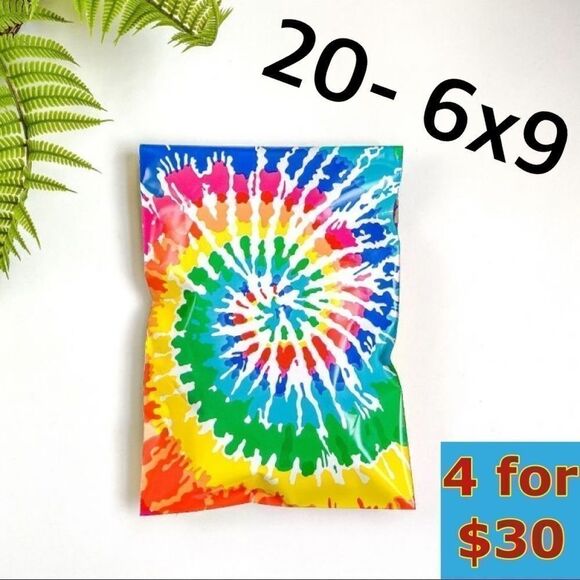 20- 6x9 Tie Dye Print Poly Mailers - Picture 1 of 5